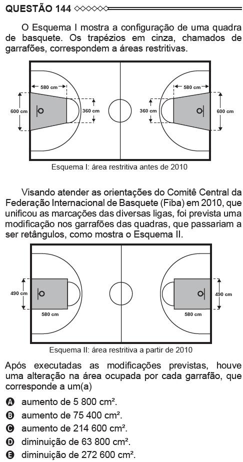 Questões Do Enem - Áreas De Figuras Planas